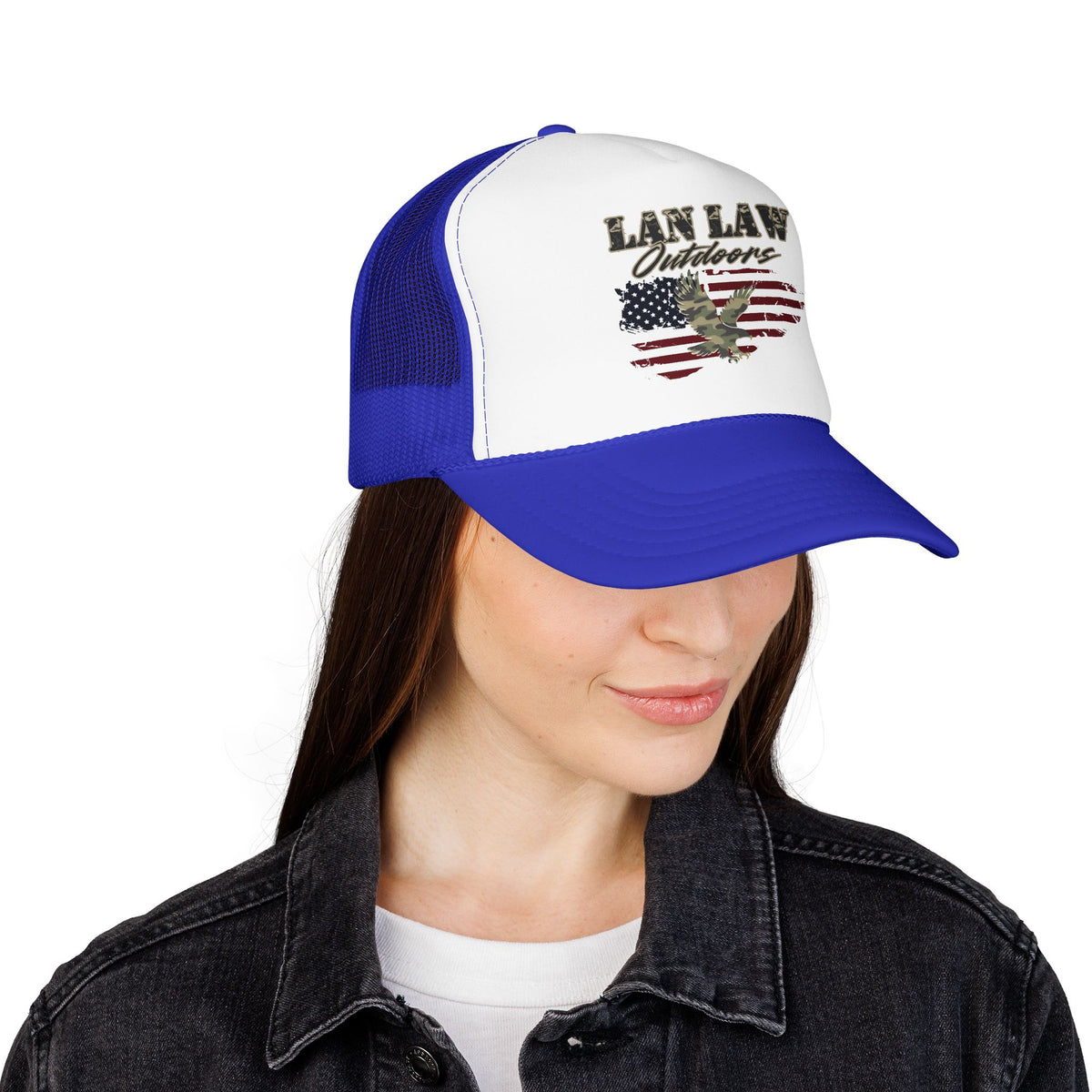 American Flag Eagle Trucker Hat