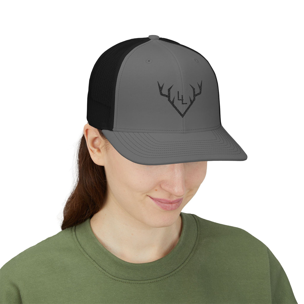 Antler Logo Snapback Trucker Cap