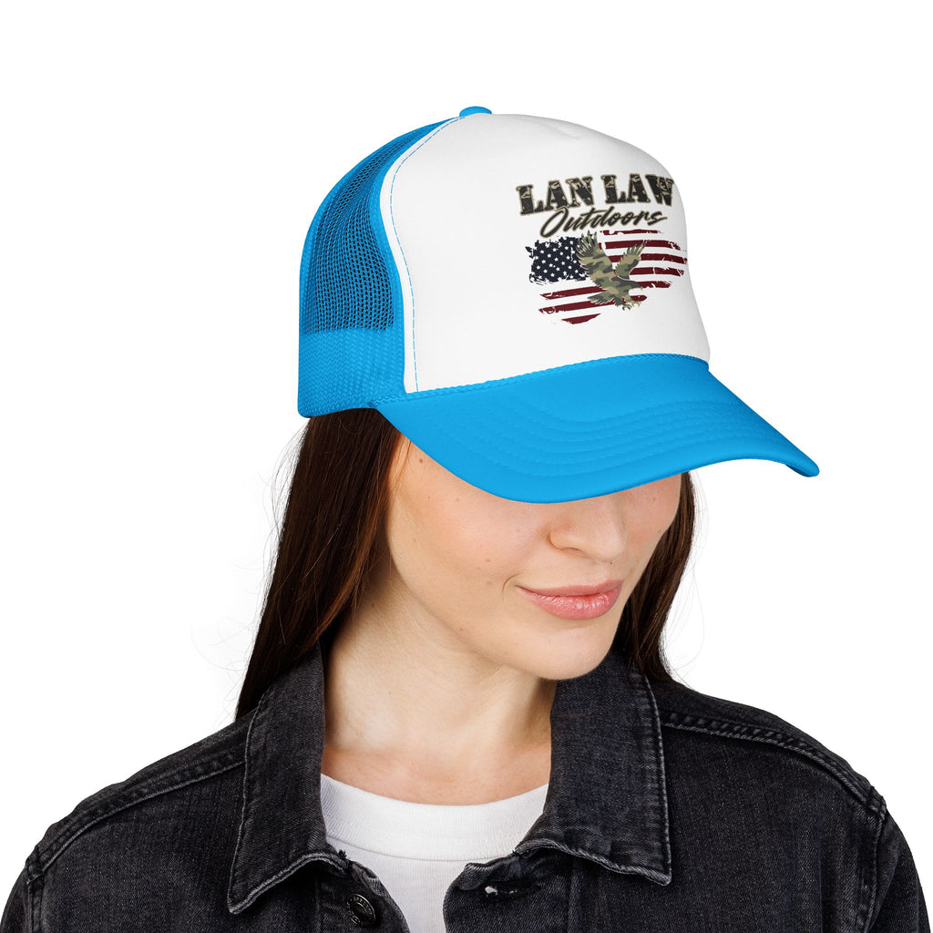 American Flag Eagle Trucker Hat