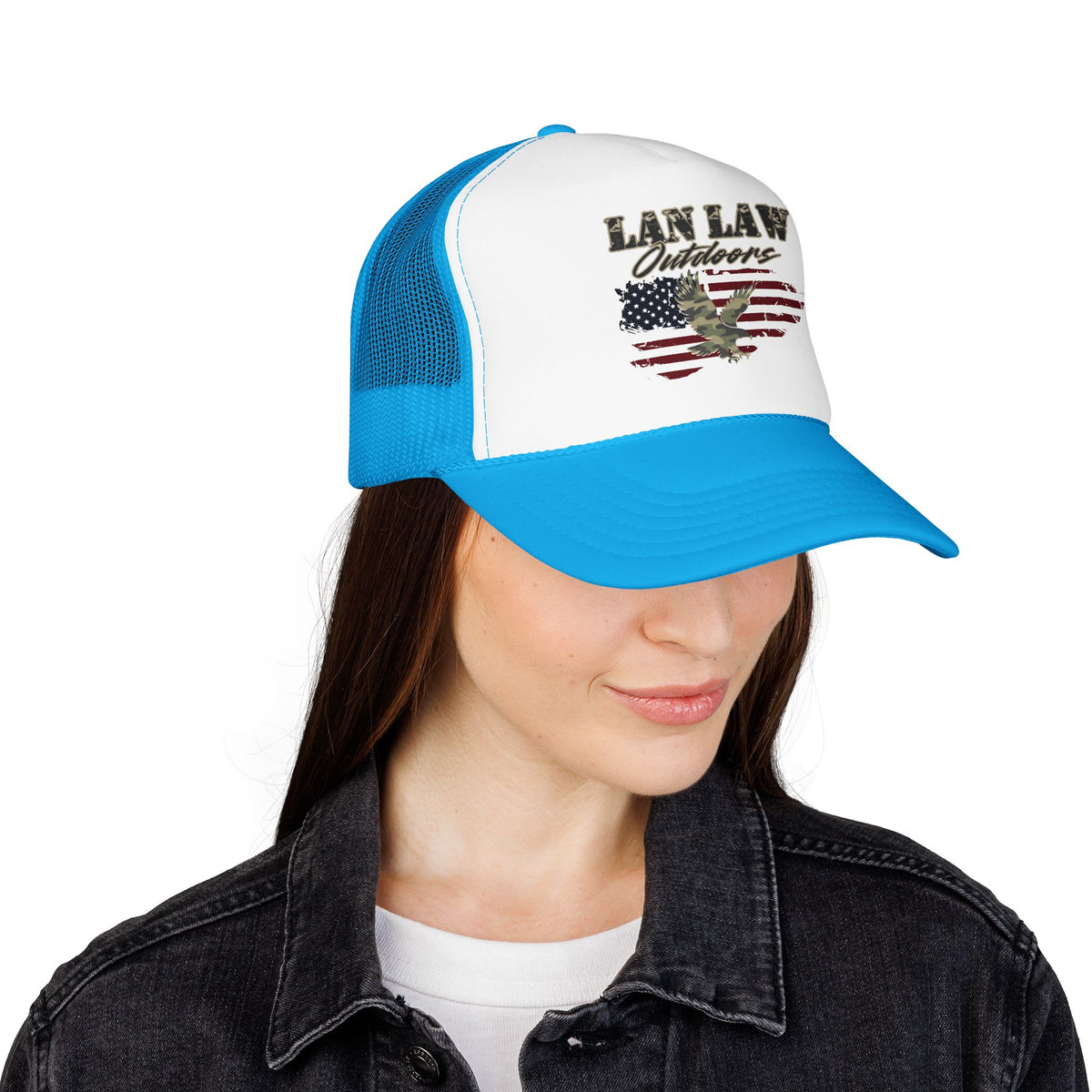 American Flag Eagle Trucker Hat
