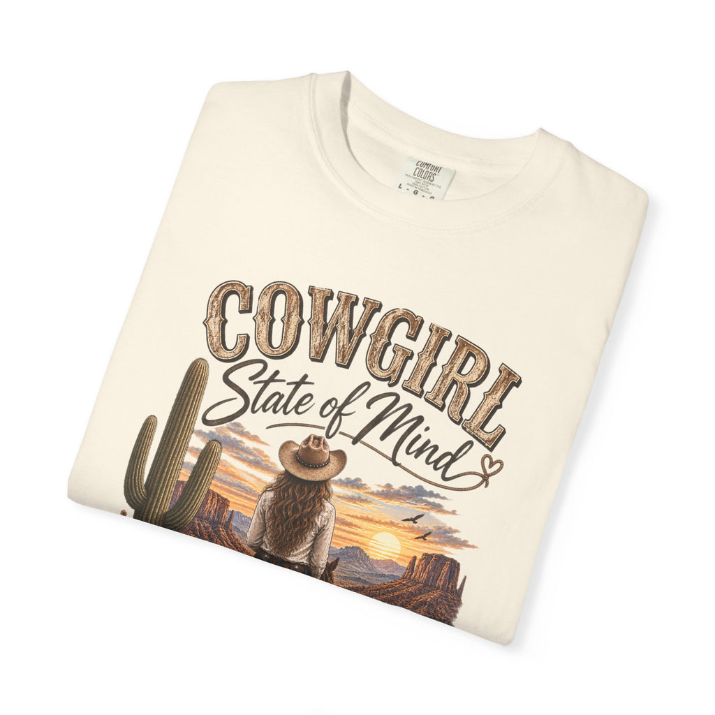 Cowgirl State of Mind T-Shirt — Western Rodeo Sunset Graphic Tee