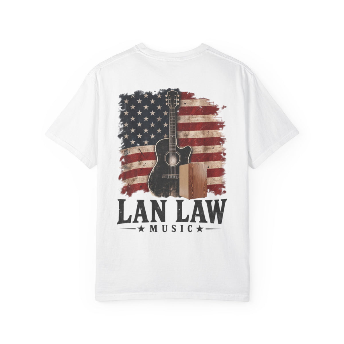 Lan Law American Flag Guitar Tee