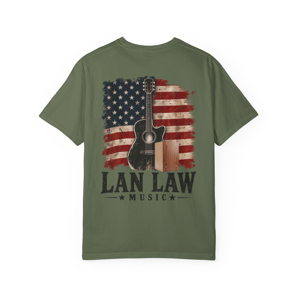 Lan Law American Flag Guitar Tee
