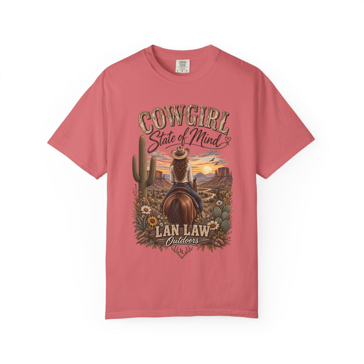 Cowgirl State of Mind T-Shirt — Western Rodeo Sunset Graphic Tee