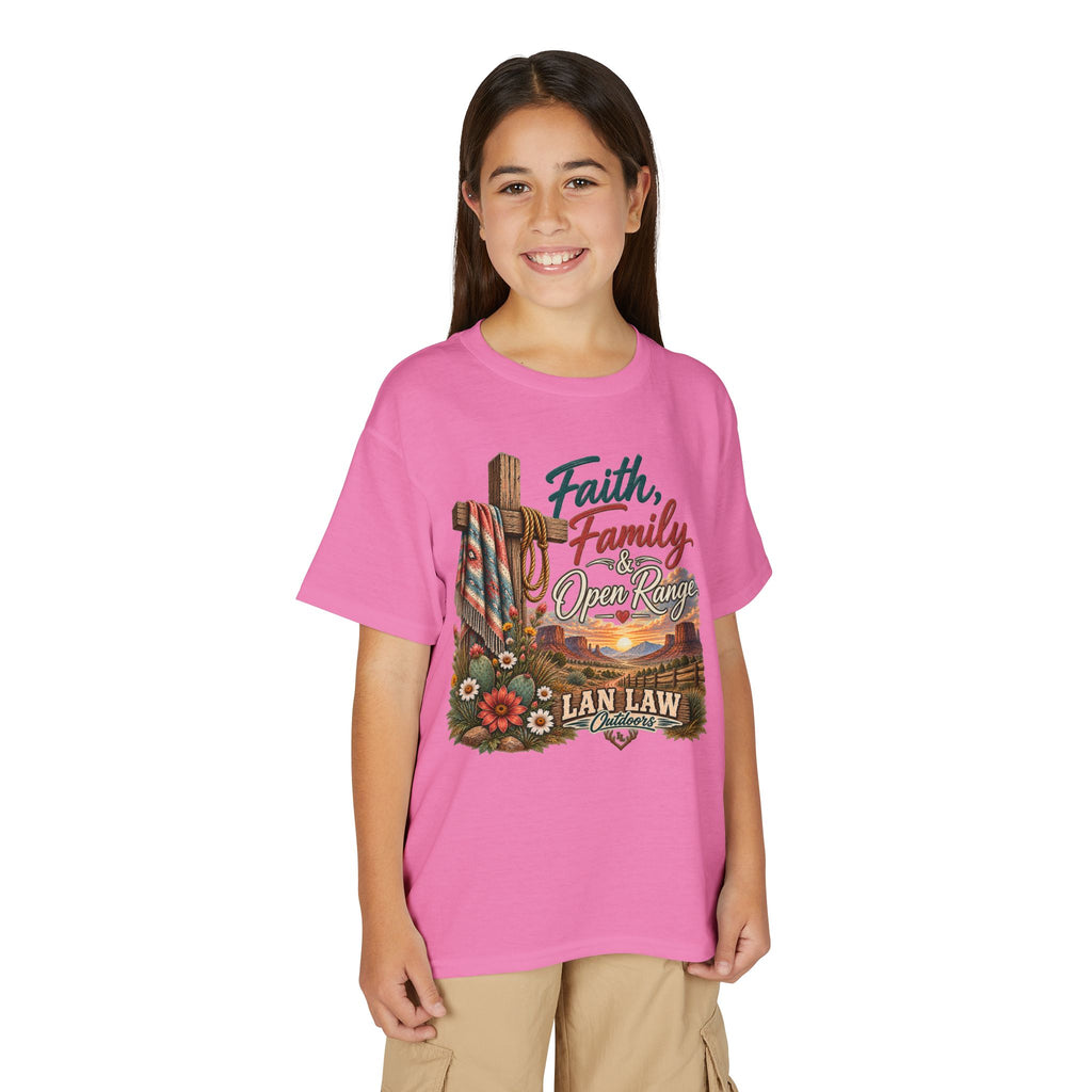 Faith, Family, Open Range Youth T-Shirt