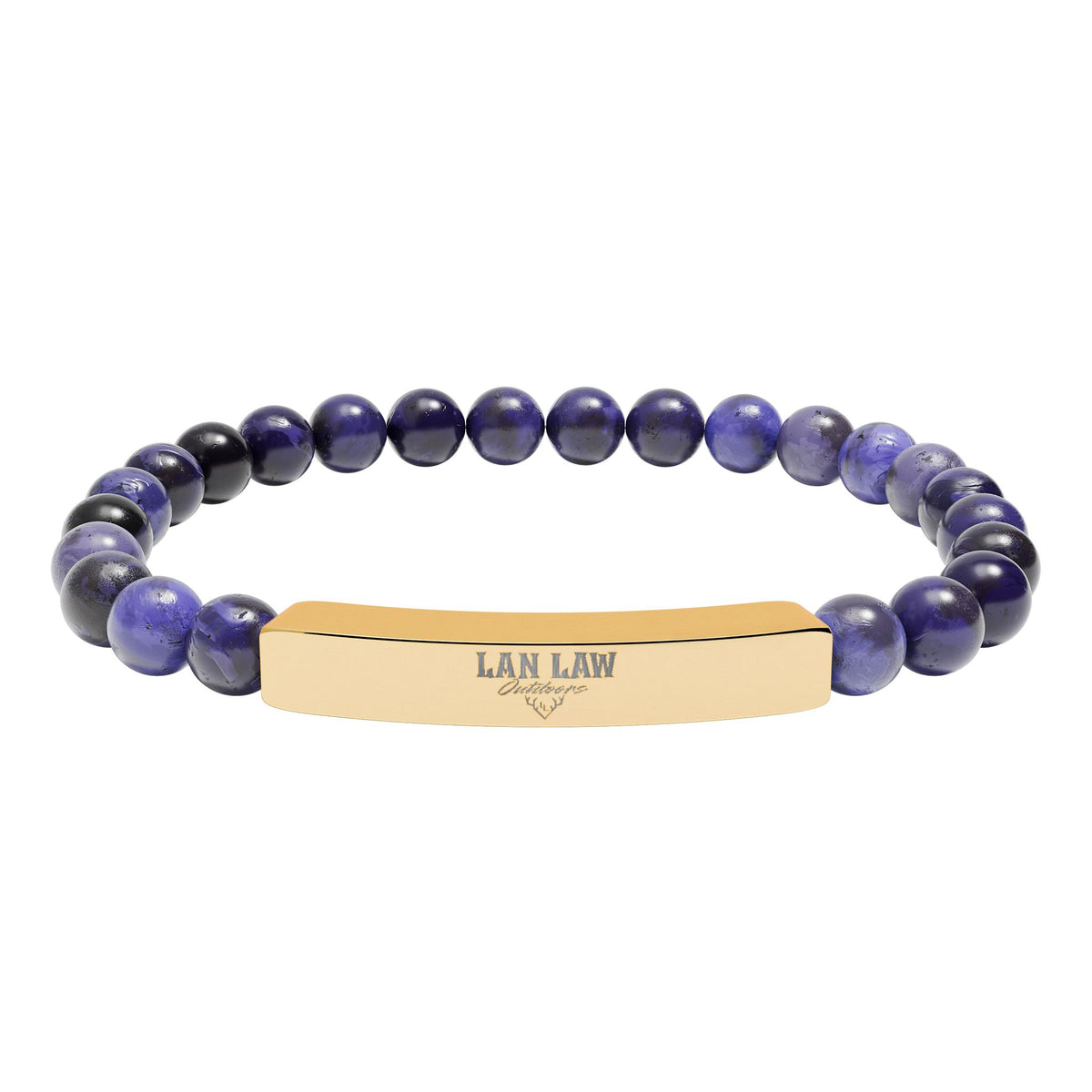 Natural Stone Bead Bracelet LLO Bar