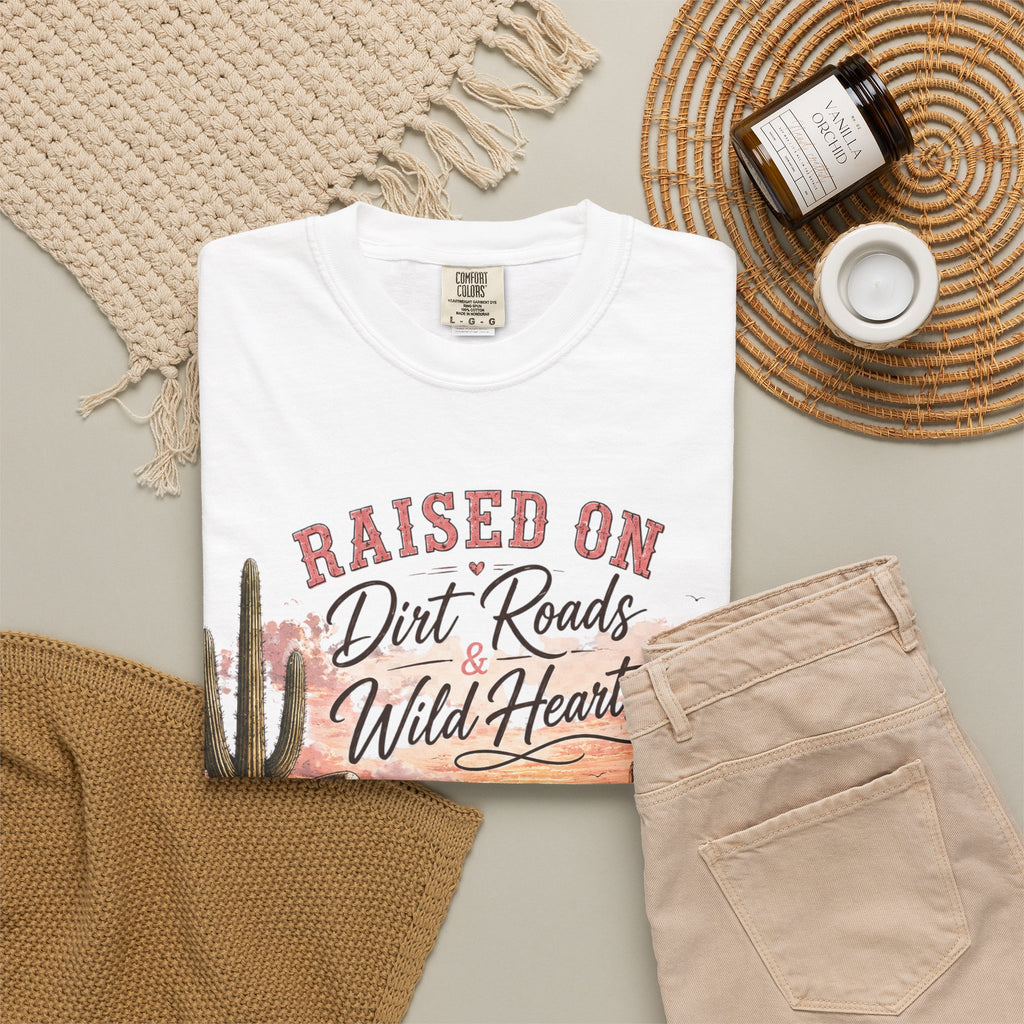 Raised on Dirt Roads Wild Hearts T-Shirt