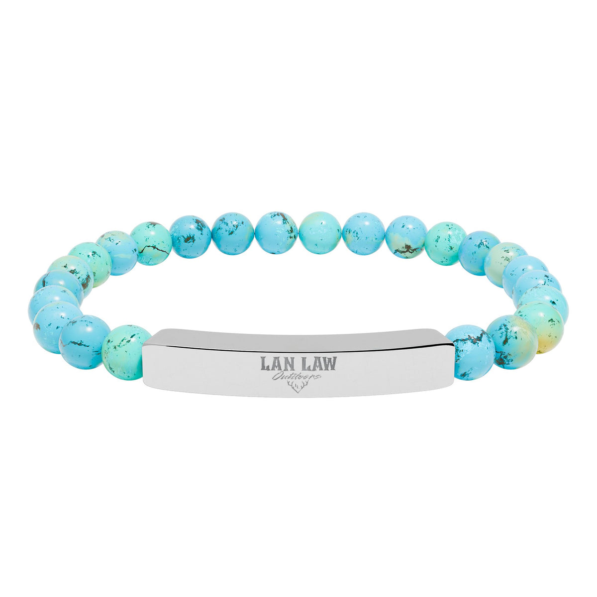 Natural Stone Bead Bracelet LLO Bar