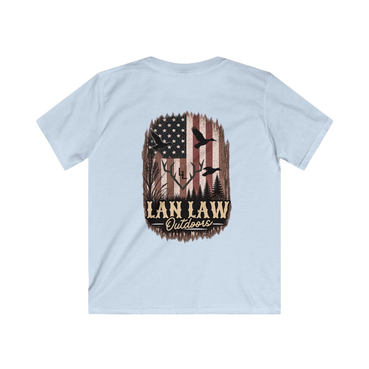 Camo American Flag Hunting Tee