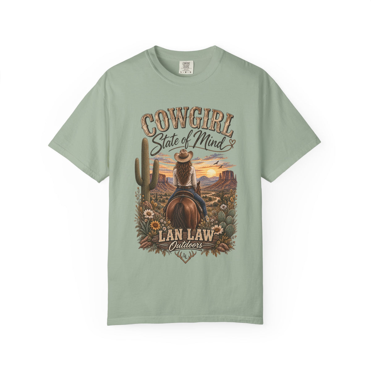 Cowgirl State of Mind T-Shirt — Western Rodeo Sunset Graphic Tee