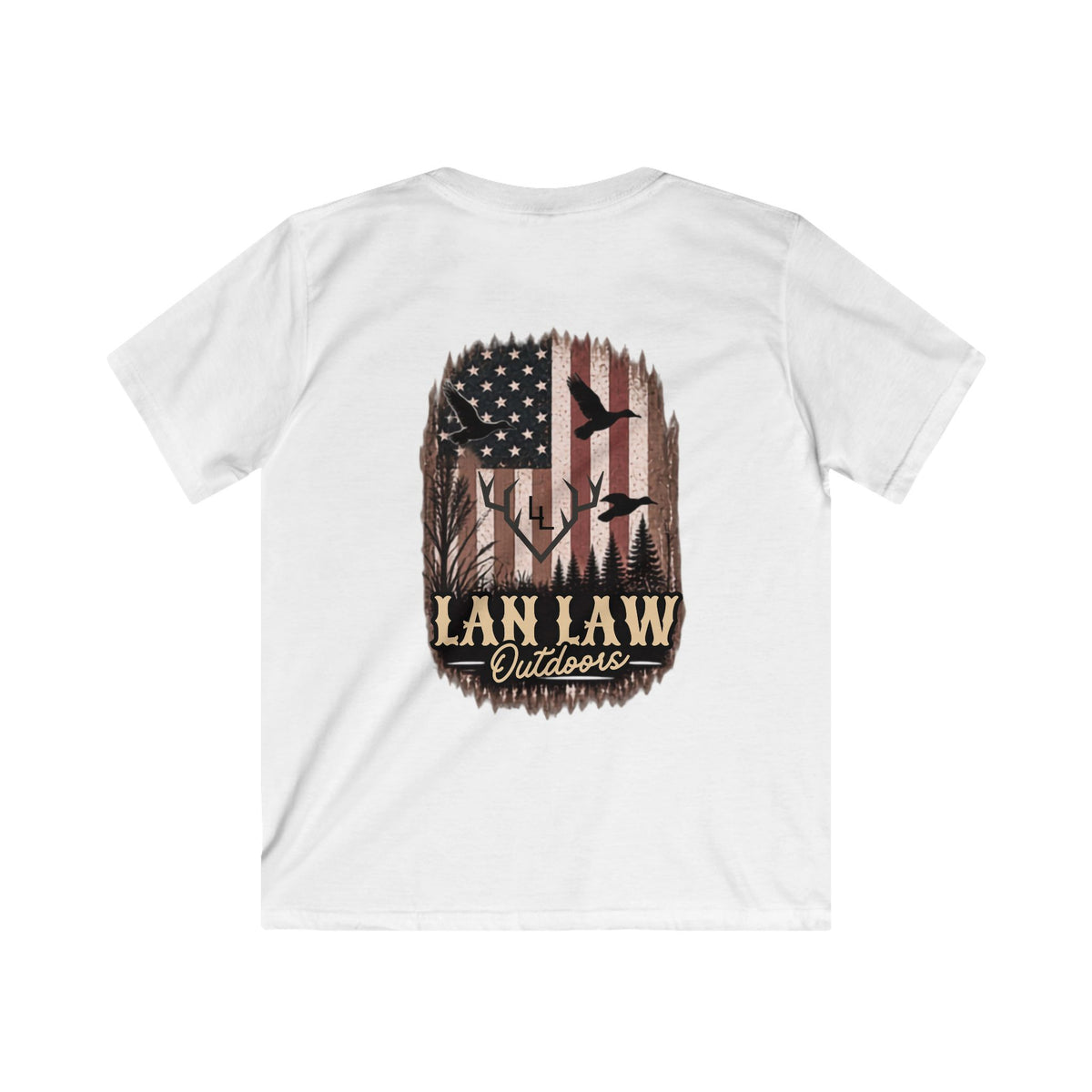 Camo American Flag Hunting Tee