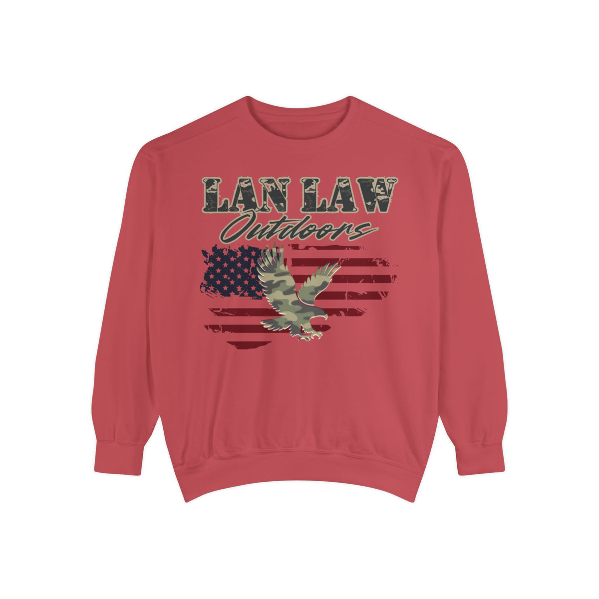Lan Law Outdoors American Flag Camo Eagle Sweatshirt